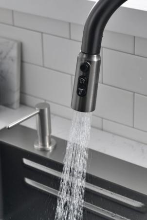 Мойка кухонная Esbano CASCADE-2 750х450х220 оружейная сталь PVD покрытие