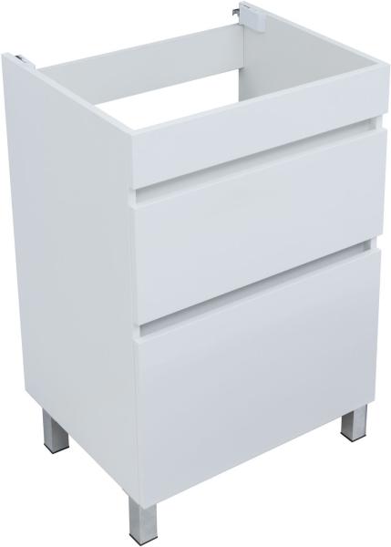 Тумба под раковину Aquanet Вега 58 белый глянец