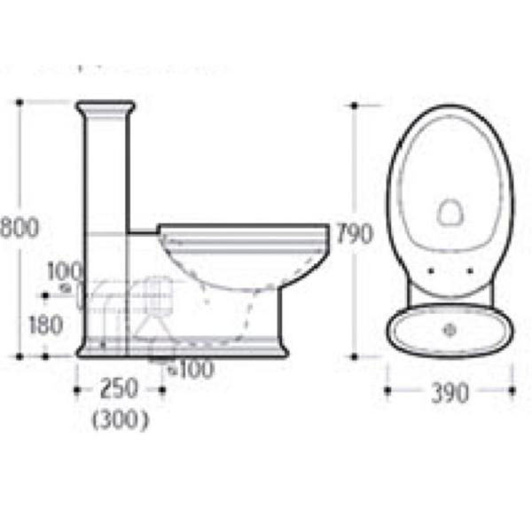 Унитаз напольный с бачком Boheme Puro 959-CR белый с узором CHROME (без крышки)