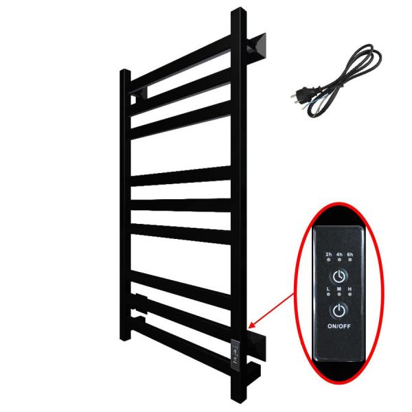 Полотенцесушитель Тругор Пэк сп 21 кв 80х50 черный ВГП электрический
