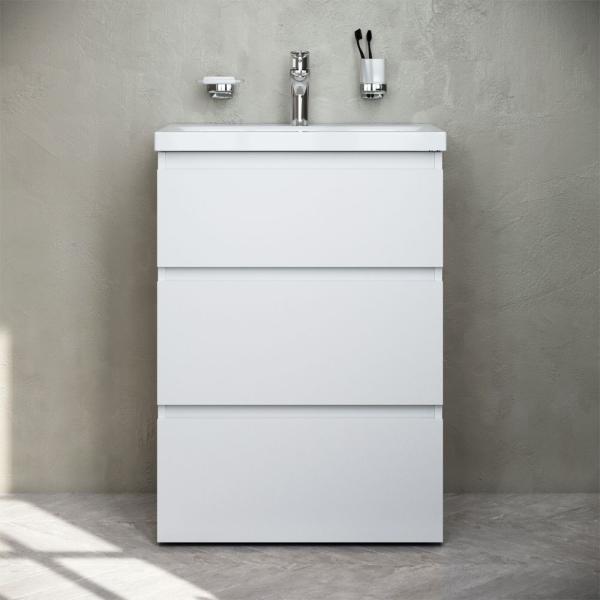 Тумба под раковину напольная AM.PM Gem S M91FSX0602WG белый глянец