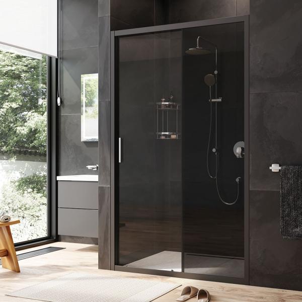 Дверь душевая в нишу AM.PM Gem W90G-120-1-195BG прозрачное, тонированное; профиль черный
