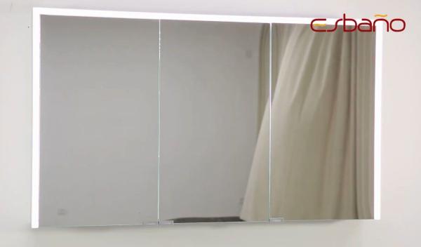 Зеркальный шкаф ESBANO ES-5012 LED подсветка сенсор, с розеткой 1200x700X150