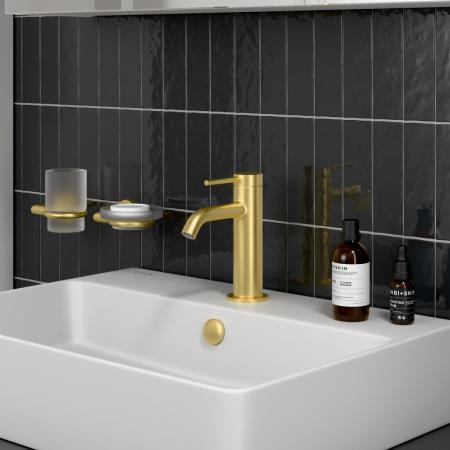 Смеситель VitrA Minimax Round  A4353025EXP однорычажный брашированное золото латунь