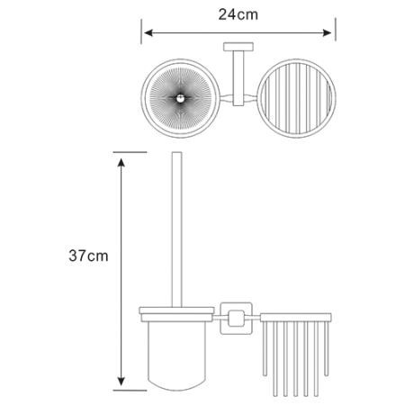 Ершик для унитаза Wasserkraft Lippe К-6535