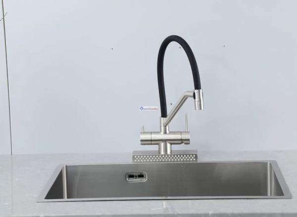 Смеситель для кухни Gappo G4098-5 с водопадом сатин