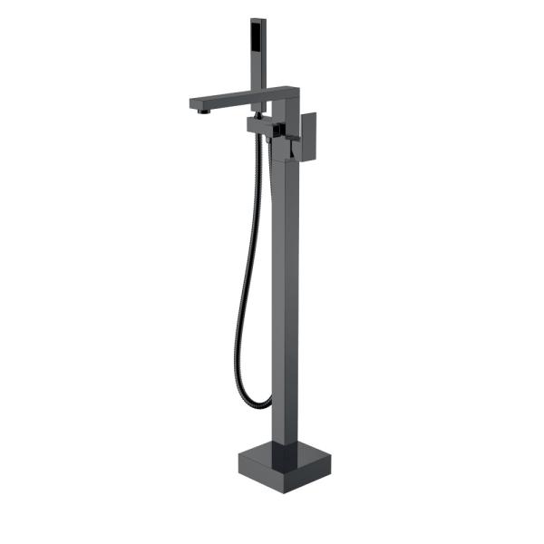 Смеситель напольный Boheme QUBIC Shine Gun Metal 479-SGM
