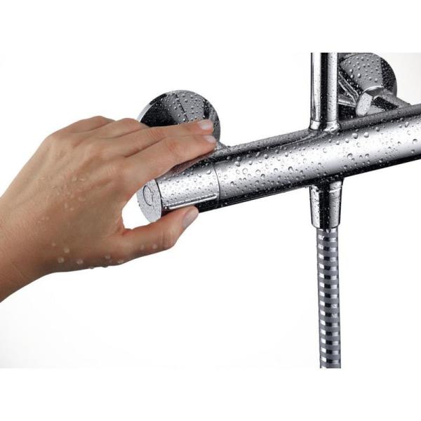 Душевая система Hansgrohe 26286000 Vernis Shape для душа, термостат 230х170/100 мм, 1/2 режима хром