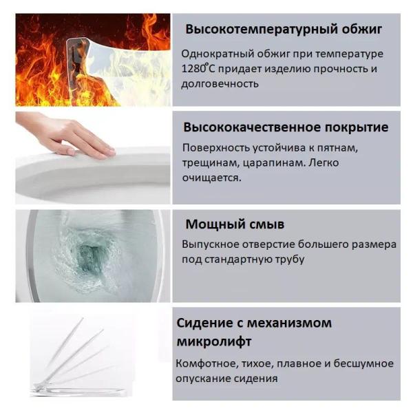 Унита Cerutti SPA SANTA напольный безободковый широкий CT8916 (665x410x835)