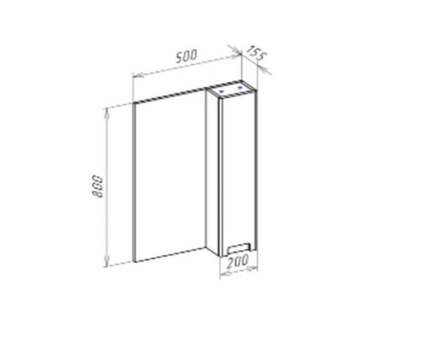 Зеркало-шкаф Bellezza Пегас 50 R белый