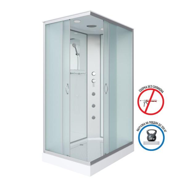 Душевая кабина Niagara NG-43185-14QG 1100х800х2150 низкий поддон 13см стекло матовое