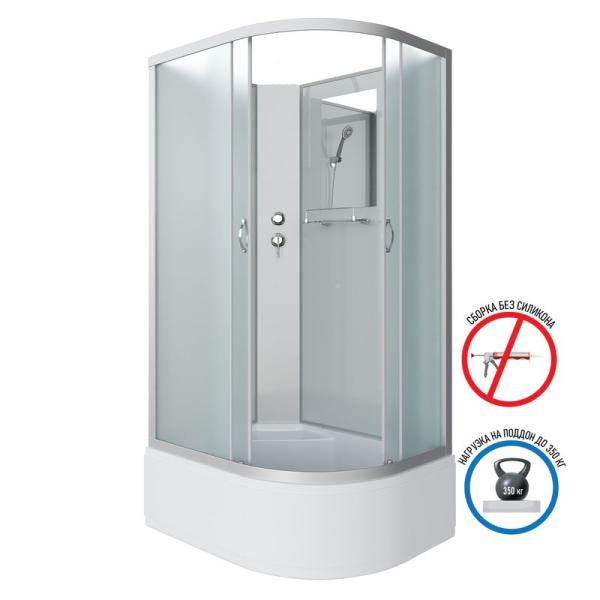 Душевая кабина Niagara NG-2310-14LBK 1200х800х2000 высокий поддон 40см стекло матовое