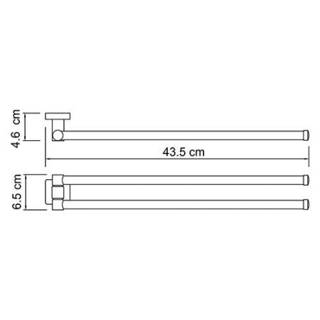 Полотенцедержатель WasserKraft Lippe K-6531 хром