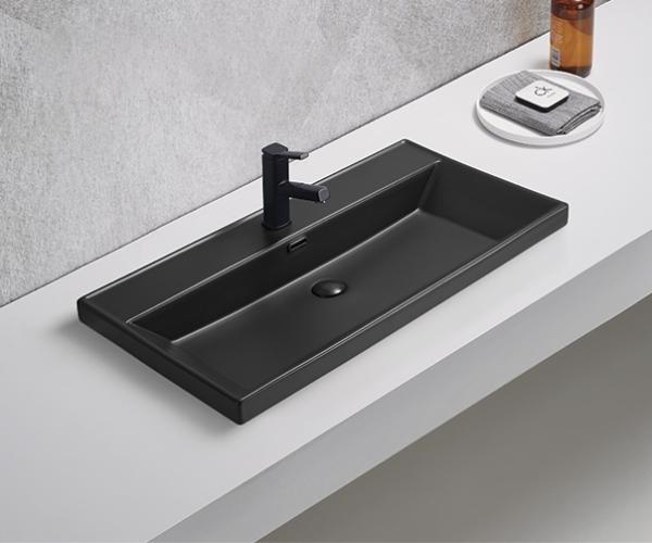 Раковина Gid Bm5580s встраиваемый 81 Черный матовый