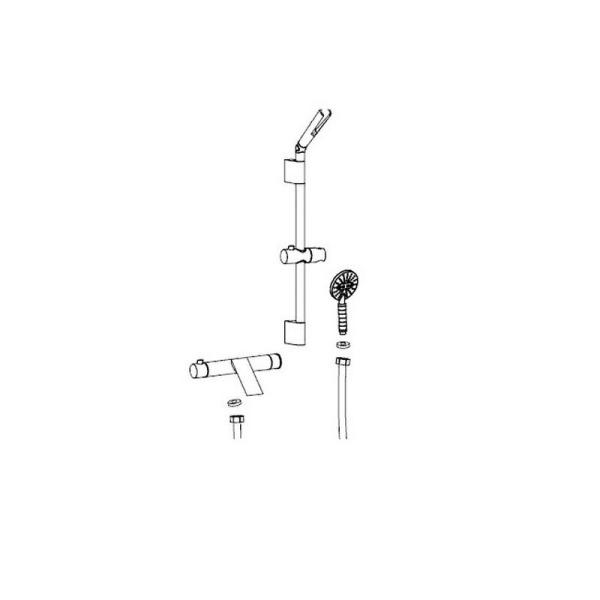 Душевая система RGW SP-23 30140123-01 для ванны хром