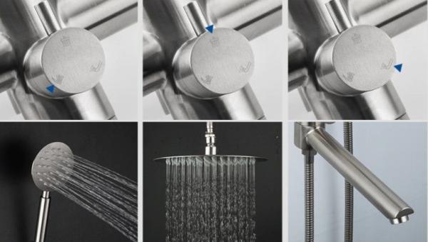 Душевая система Frap F24801 для ванны ,сатин