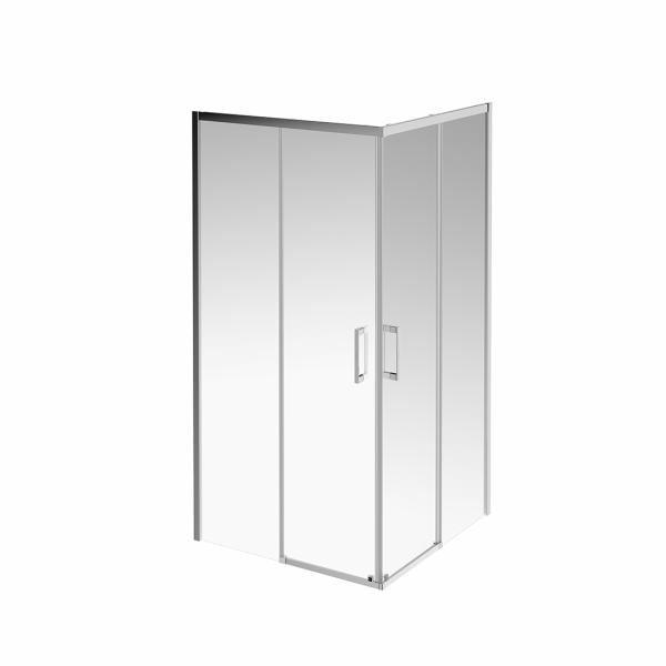 Душевой уголок Kerama Marazzi VETRO ВЕТРО VE.100.SSD.CR раздвижной, квадратный, 100х100х195, хром