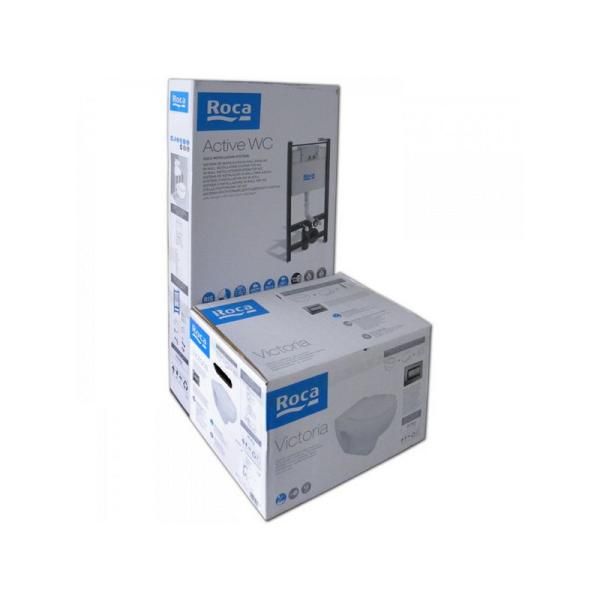 Унитаз с инсталляцией Roca Victoria 893100000 сиденье микролифт