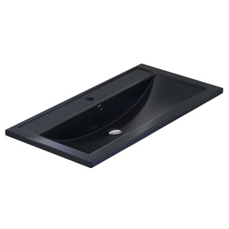 Раковина кварцевая Uperwood Foster Quartz 90 см, черная матовая, космос