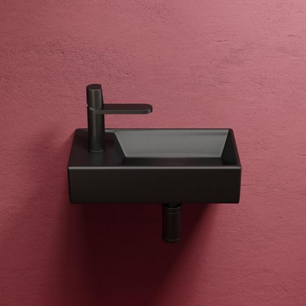 Раковина Ceramicanova Element CN6051RMB чаша справа чёрный матовый 407x217x100