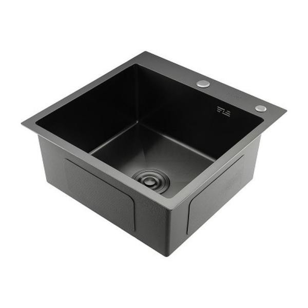 Кухонная мойка Gappo GS5050-6 500x500x215mm 0.8мм с коландером Черный