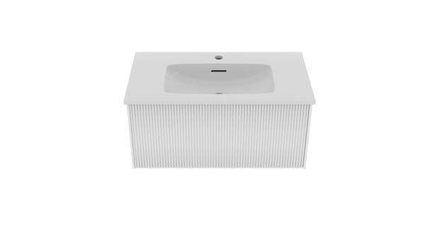 Тумба под раковину LA FENICE TERRA Bianca белая 80 FNC-01-TER-B-80 белый матовый