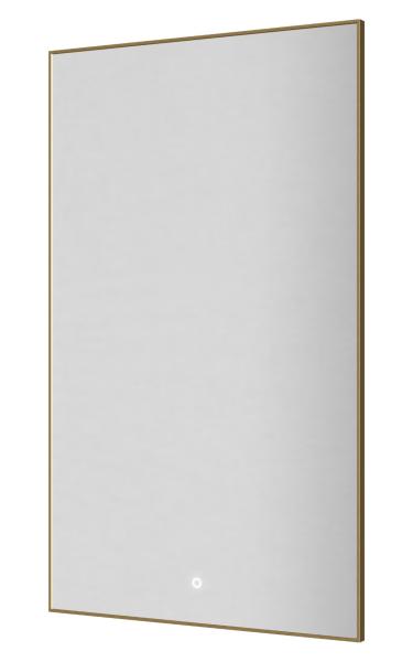 Вертикальное Зеркало Boheme мет. рама, подсв., сенсор, антизапотевание, 100*60, MATT GOLD 569-MG