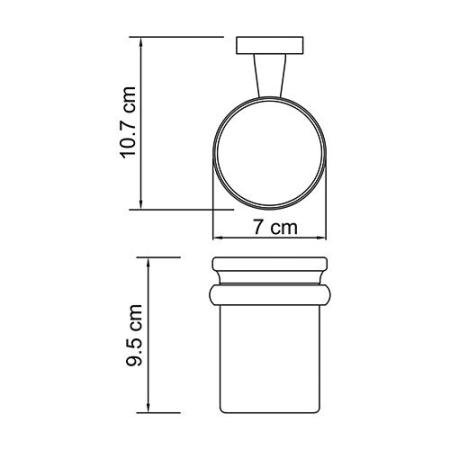 Стакан для зубных щеток WasserKraft Lippe K-6528 одинарный хром