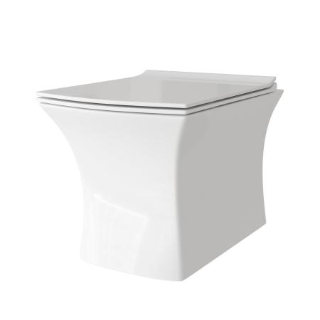 Унитаз Grossman GR-4461S (510*350*360) подвесной безободковый с тонкой крышкой, белый