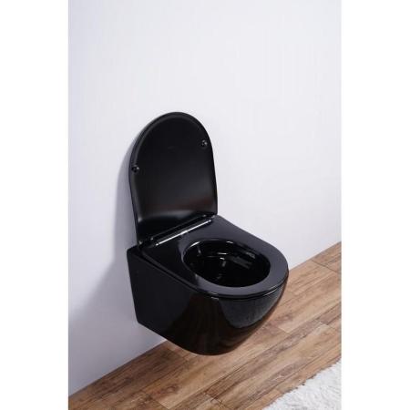 Унитаз Esbano AZALEA (Black) подвесной безободковый микролифт