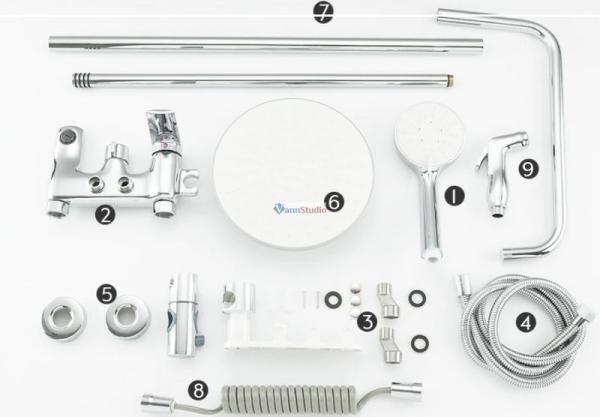 Душевая система Frap F24004 хром для ванны