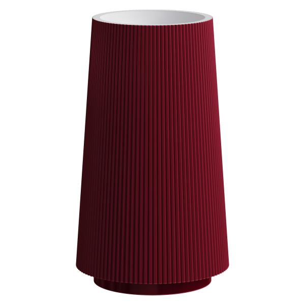 Раковина напольная Boheme рифленая Corian 480*480*850 Burgundy 801-Torre-BUR