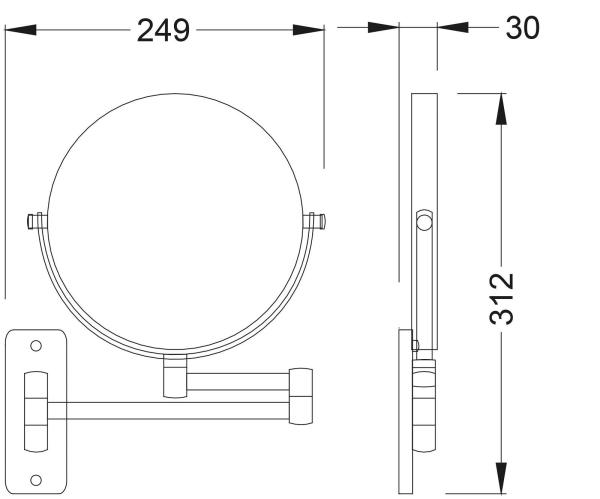 Зеркало Timo Saona (13076/03) черныйантик