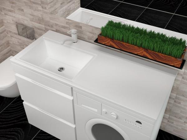 Раковина Marko Марсал 110 над стиральной машиной левая