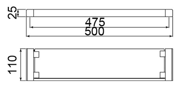 Полка в ванную стеклянная Timo Selene 10072/00 хром 29 см