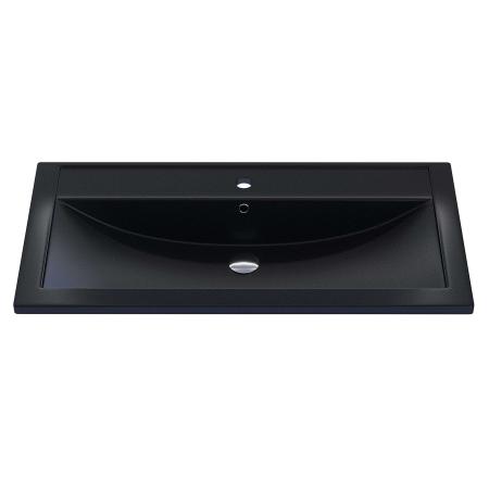 Раковина кварцевая Uperwood Foster Quartz 90 см, черная матовая, космос