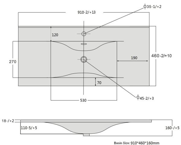 Раковина SANVIT r9090d накладная 92 см