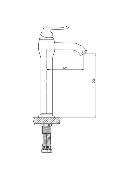 Смеситель для раковины GPD TAURO MSL150 хром