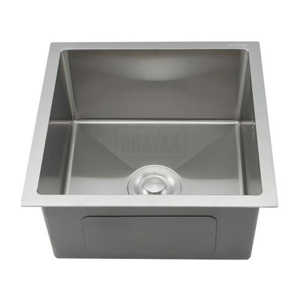 Кухонная мойка Gappo GS4444 440x440x215mm 0.8мм с коландером Сатин