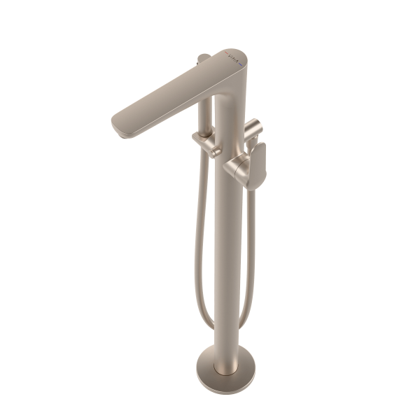 Смеситель VitrA Root Round  A4274134EXP напольный с ручным душем брашированный никель латунь