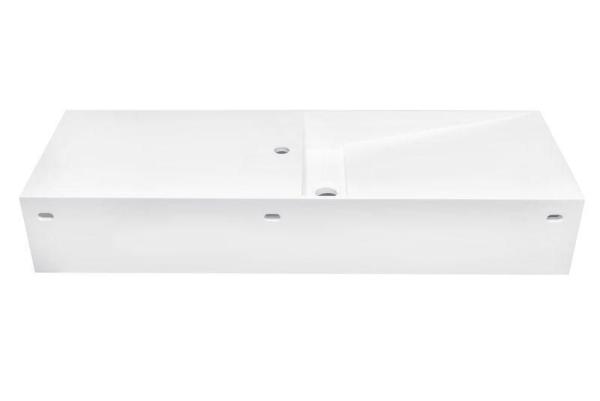 Раковина NT BAGNO NT501 Cagliari Right 1200x420 искусственный камень белый матовый