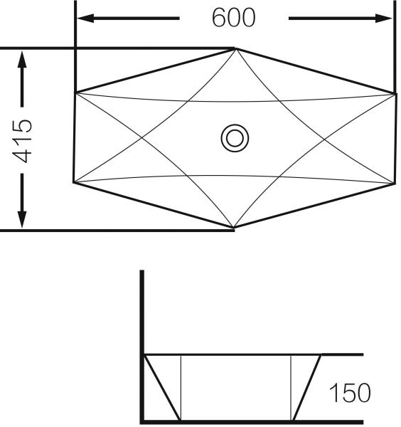 Раковина Grossman GR-3030 (600*415*150) белая