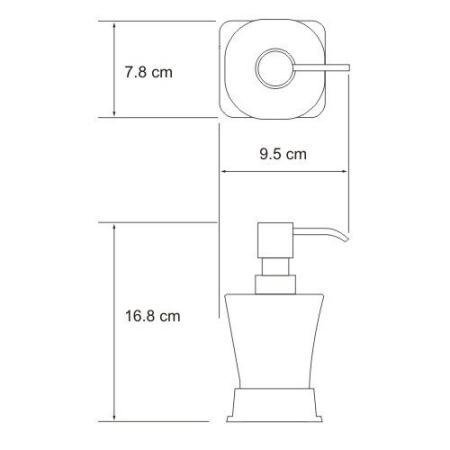 Дозатор для жидкого мыла Wasserkraft Amper K-5499BLACK 300 ml