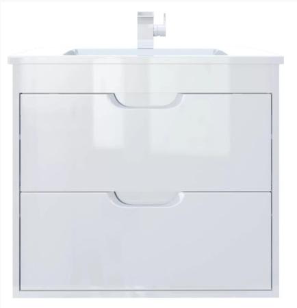 Тумба под раковину для ванной Uperwood Modul 65 см, подвесная, глянцевая, белая