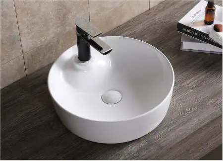 Раковина накладная CeruttiSPA, CR0090 (440х440х130) белая, круглая, с отверстием под смеситель
