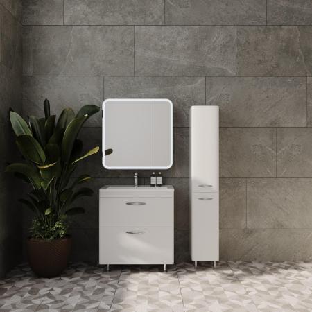 Колонна универсальная Style Line Каре 30 L с корзиной, Люкс белая, PLUS