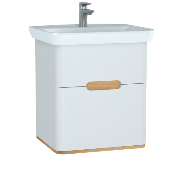 Тумба с раковиной  VitrA Sento  60822 65 см матовая белая МДФ