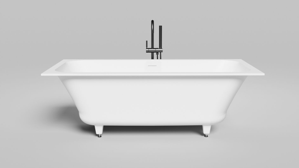 См.103323MF Salini Orlanda Axis Kit 170 ванна 1700х750х600 мм, встраиваемая, ножки, донный клапан "Up&Down", сифон, слив-перелив по центу, S-Stone, цв