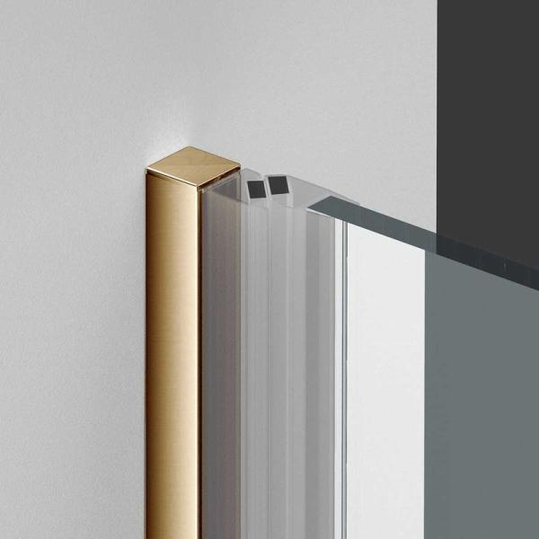 Душевая дверь Vincea Alpha VDP-3AL800CLG , брашированное золото, стекло прозрачное