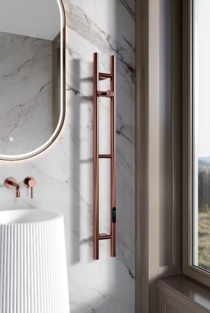 Полотенцесушитель электрический Boheme 2-трубы круглый COPPER BRUSHED 729-CB